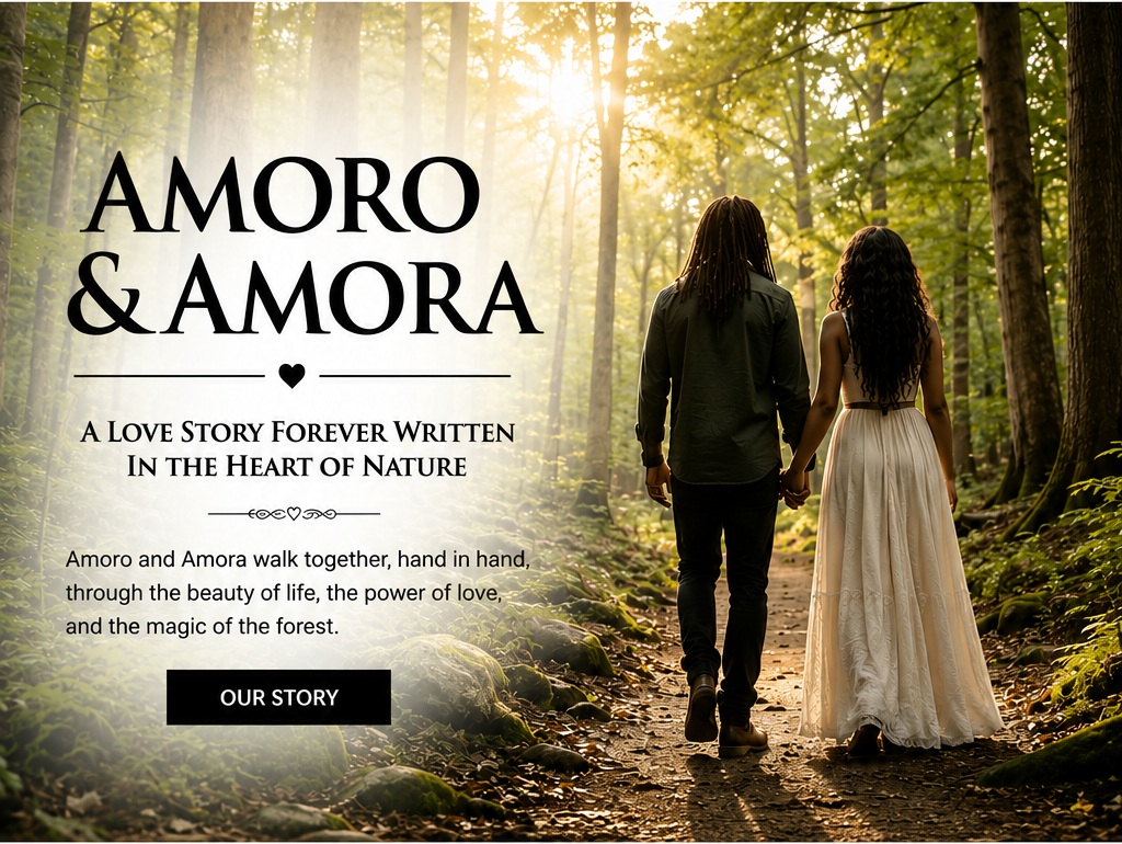 Misty forest path where their story begins